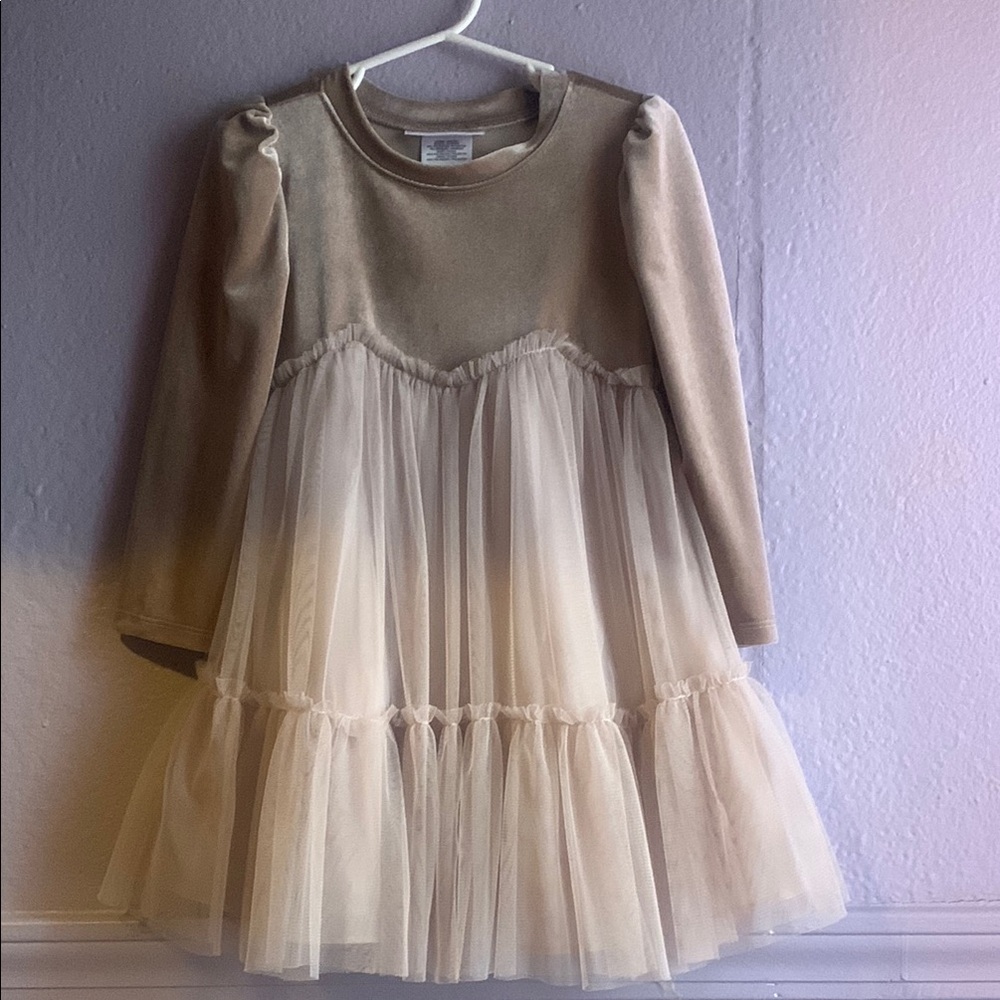 Elegant Cream and Gold Dress